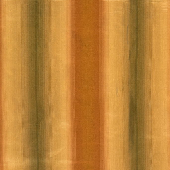 RK Classics Martina Silk Taffeta Stripe Burnt Orange Fabric image 1 of 2