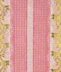 RK Classics Luna Silk Lampas Stripe Garden Rose Fabric