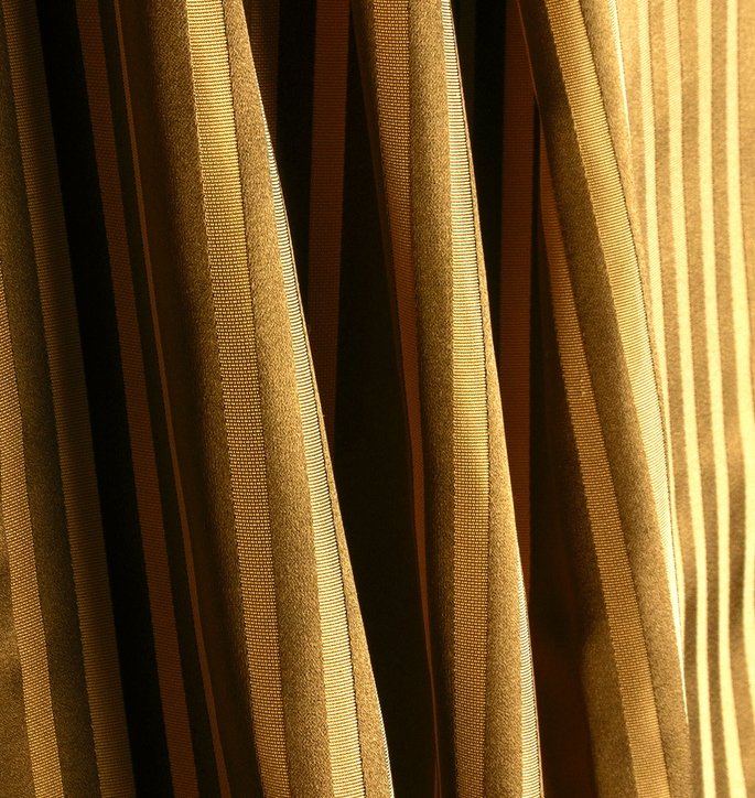RK Classics Elena Silk Satin Stripe Ochre Yellow Fabric image 2 of 2