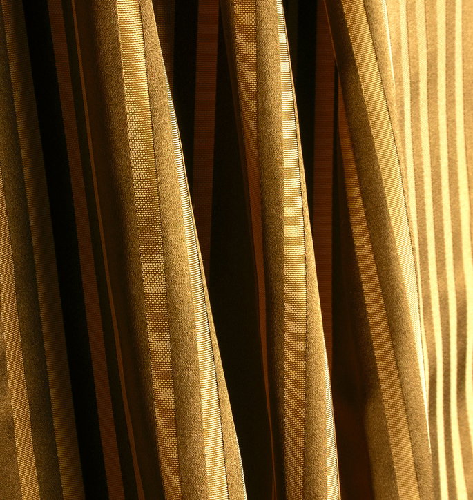 RK Classics Elena Silk Satin Stripe Ochre Yellow Fabric image 2 of 2