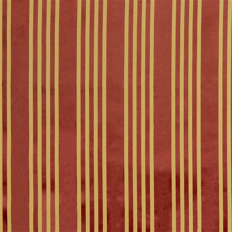 RK Classics Athena Silk Satin Stripe Garden Red Fabric