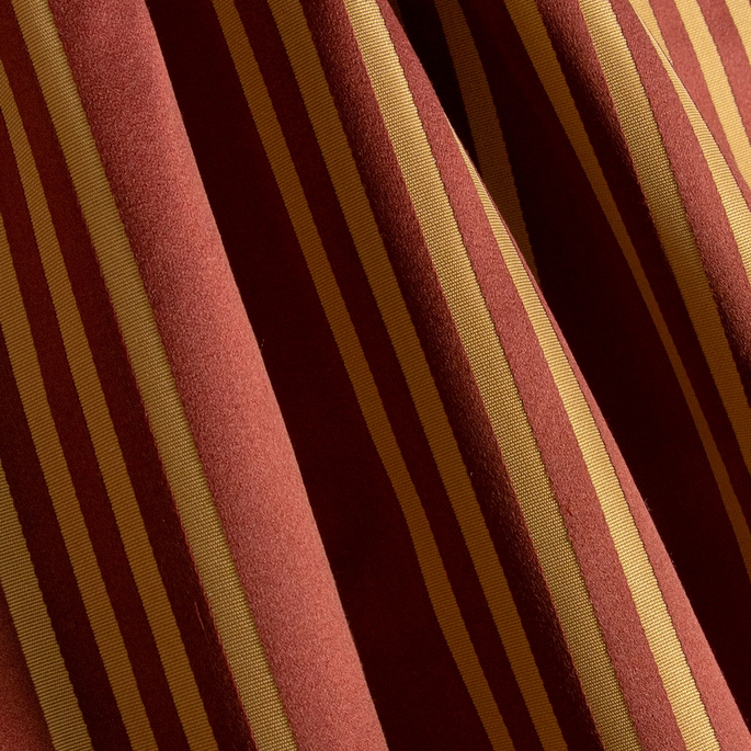 RK Classics Athena Silk Satin Stripe Garden Red Fabric image 2 of 2