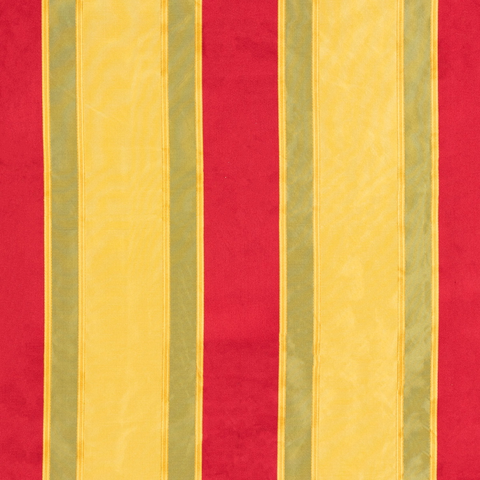 RK Classics Evelyn Silk Satin Stripe Golden Garden Fabric image 1 of 2