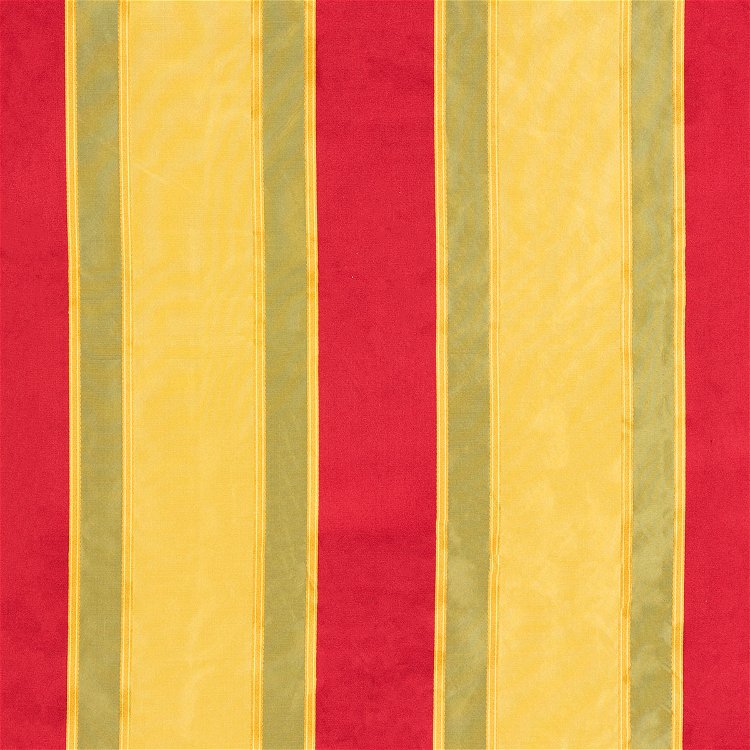 RK Classics Evelyn Silk Satin Stripe Golden Garden Fabric