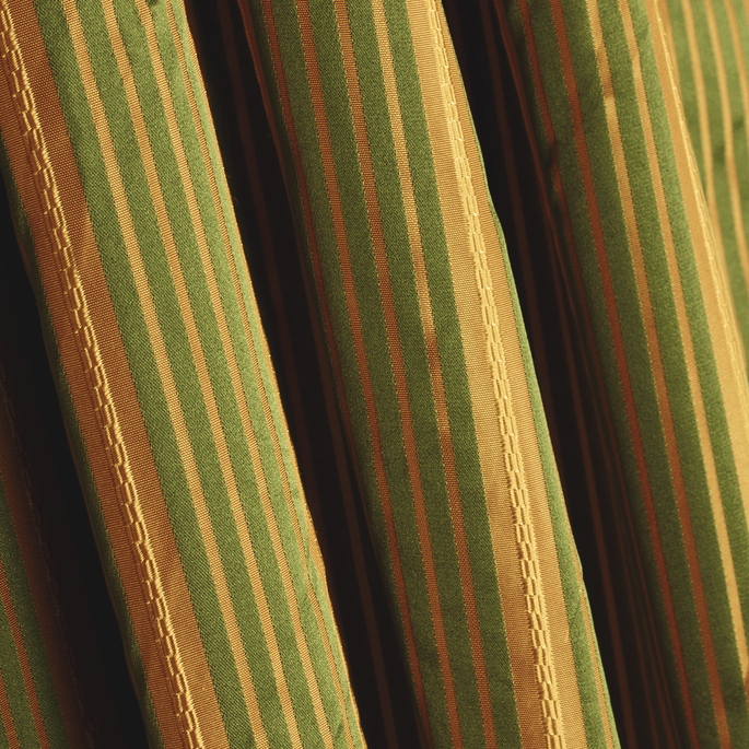RK Classics Ruby Silk Satin Stripe Olive Green Fabric image 2 of 2
