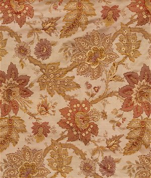 RK Classics Quinn Silk Jacquard Golden Hibiscus Fabric