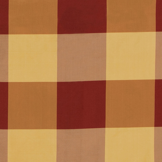 RK Classics Eliana Silk Taffeta Plaid Honey Jam Fabric image 1 of 2