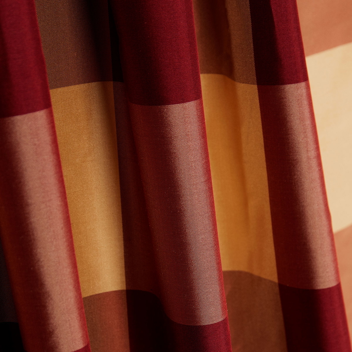 RK Classics Eliana Silk Taffeta Plaid Honey Jam Fabric image 2 of 2