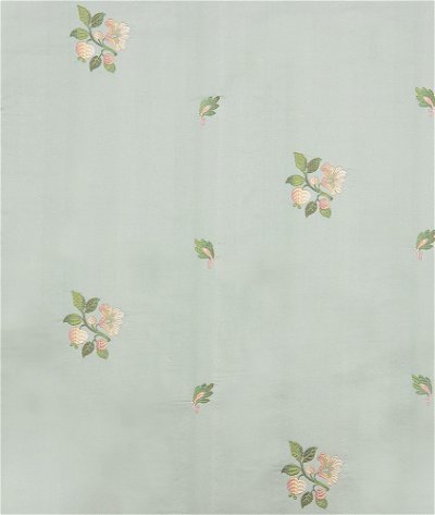 RK Classics Lucknow Silk Taffeta Embroidery Green Sage Fabric