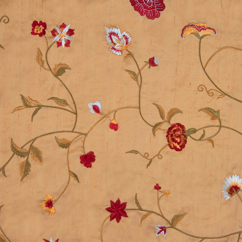 RK Classics Varanasi Silk Dupioni Embroidery Nugget Fabric