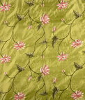 Emerson Silk Embroidery Taffeta Spring Green Fabric