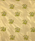 RK Classics Denver Silk Dupioni Embroidery Green/Natural Fabric