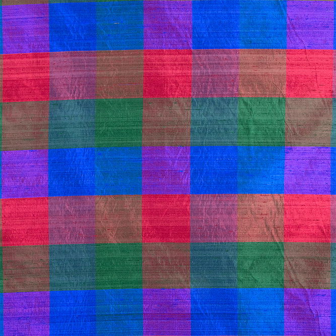 RK Classics Patton Silk Dupioni Plaid Royalty Fabric