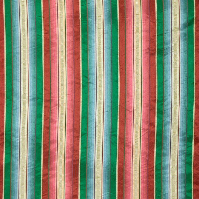 RK Classics Martin Silk Stripe Red/Green Fabric