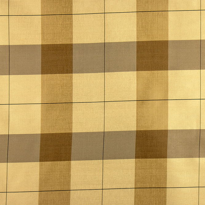 RK Classics Marston Silk Ottoman Plaid Tan/Black Fabric