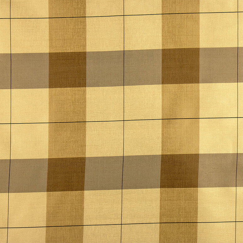 RK Classics Marston Silk Ottoman Plaid Tan/Black Fabric