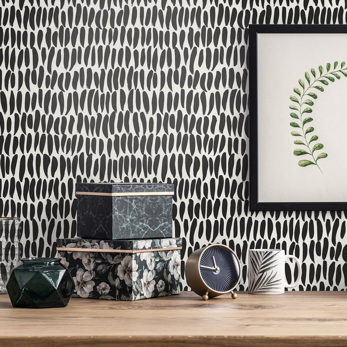 Seabrook Designs Brushwork Inkwell Wallpaper image 2 of 2