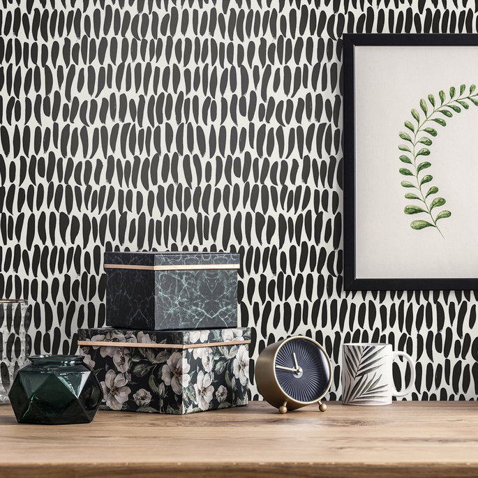 Seabrook Designs Brushwork Inkwell Wallpaper image 2 of 2