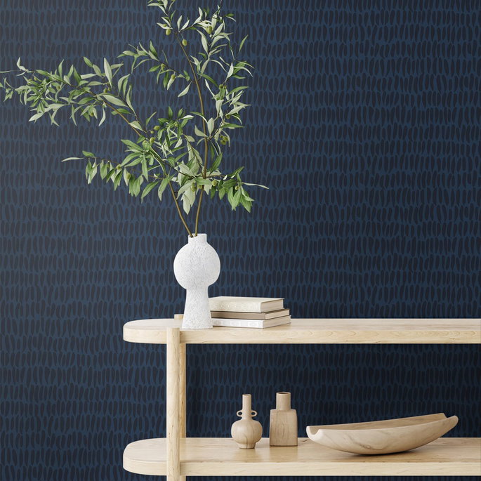 Seabrook Designs Brushwork Midnight Wallpaper image 2 of 2
