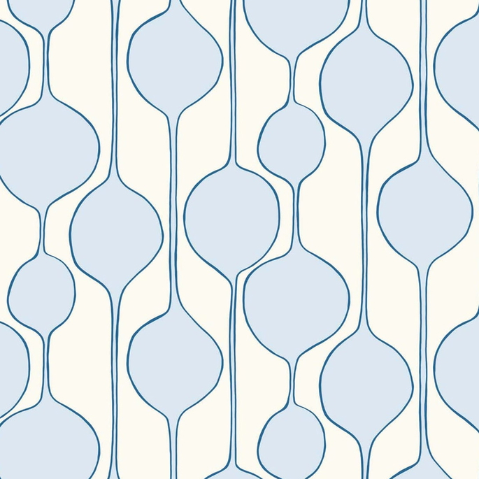 Seabrook Designs Minimalist Geometric Baby Blue Wallpaper image 1 of 2