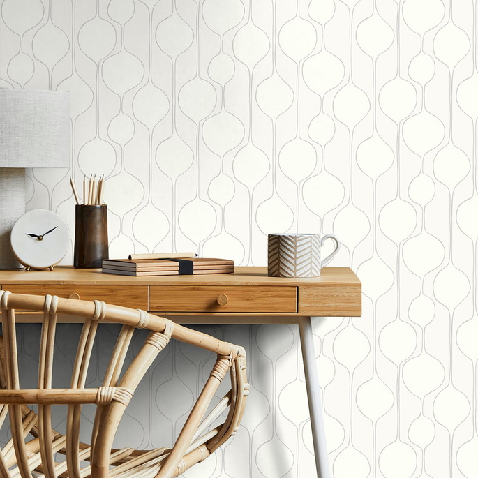 Seabrook Designs Minimalist Geometric Egyptian Cotton Wallpaper image 2 of 2