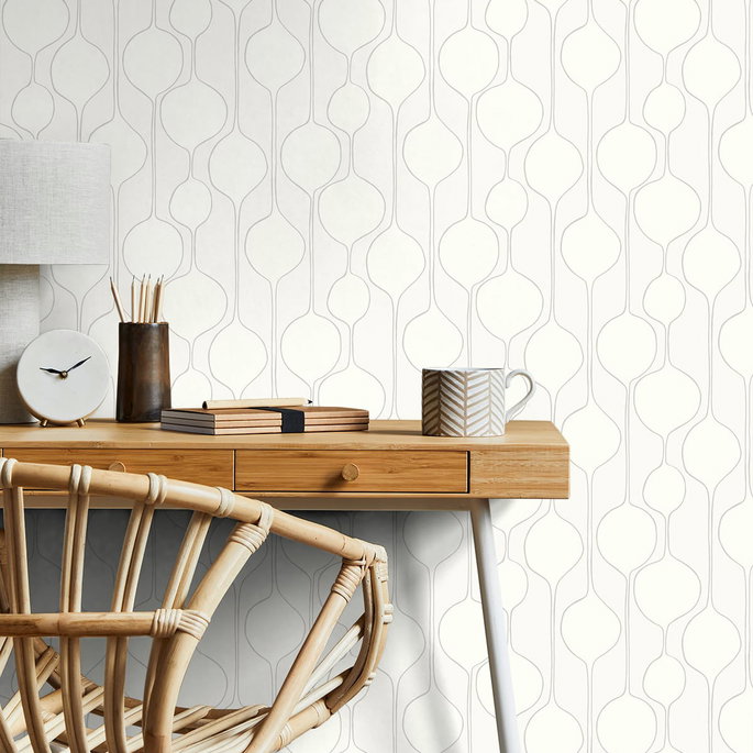 Seabrook Designs Minimalist Geometric Egyptian Cotton Wallpaper image 2 of 2