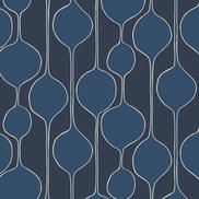 Seabrook Designs Minimalist Geometric Celtic Blue Wallpaper