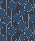 Seabrook Designs Minimalist Geometric Celtic Blue Wallpaper