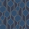 Seabrook Designs Minimalist Geometric Celtic Blue Wallpaper - Image 1
