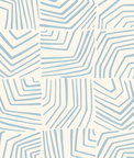 Seabrook Designs Linework Maze Sky Blue Wallpaper
