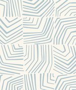 Seabrook Designs Linework Maze Sky Blue Wallpaper
