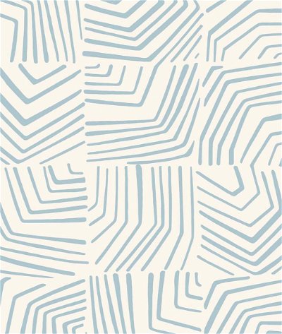 Seabrook Designs Linework Maze Sky Blue Wallpaper