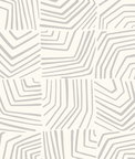Seabrook Designs Linework Maze Fog Wallpaper