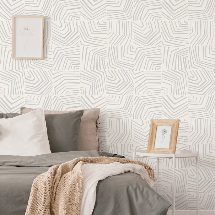 Seabrook Designs Linework Maze Fog Wallpaper image 2 of 2