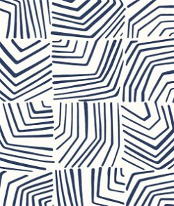 Seabrook Designs Linework Maze Imperial Blue Wallpaper