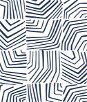 Seabrook Designs Linework Maze Imperial Blue Wallpaper