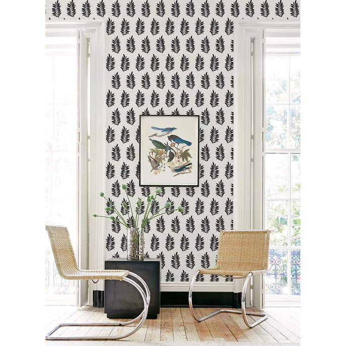 Seabrook Designs Pinnate Silhouette Onyx Wallpaper image 2 of 2