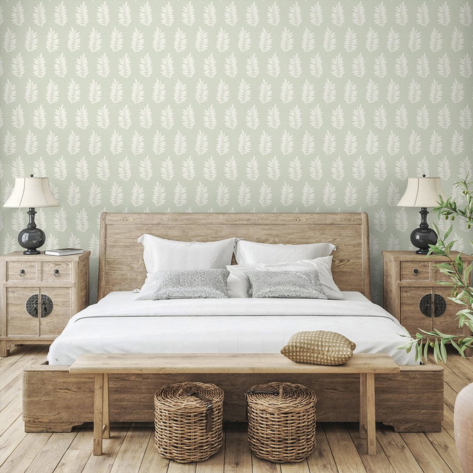 Seabrook Designs Pinnate Silhouette Sage Wallpaper image 2 of 2
