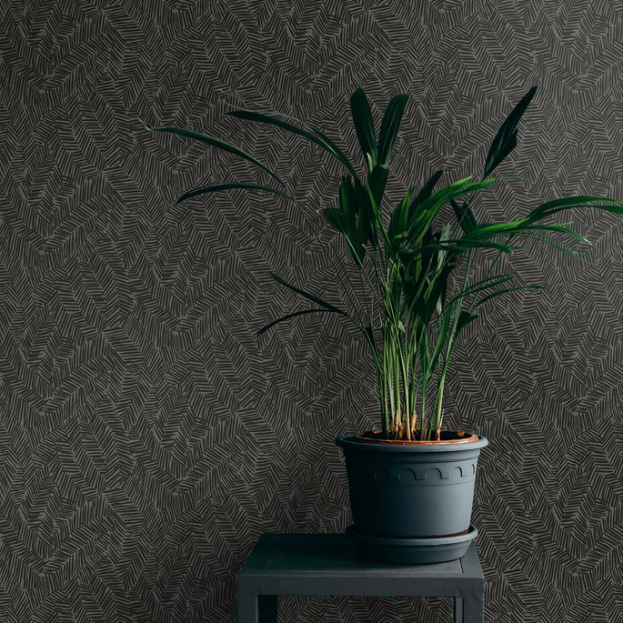 Seabrook Designs Lush Black Sapphire Wallpaper image 2 of 2