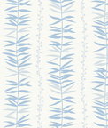 Seabrook Designs Summer Garland Sky Blue Wallpaper