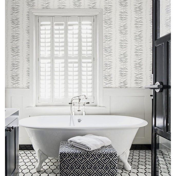 Seabrook Designs Summer Garland Smoke Wallpaper image 2 of 2