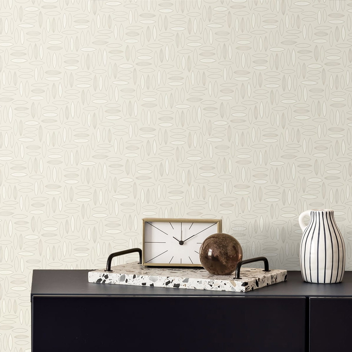 Seabrook Designs Pip Geo Almond Milk Wallpaper image 2 of 2