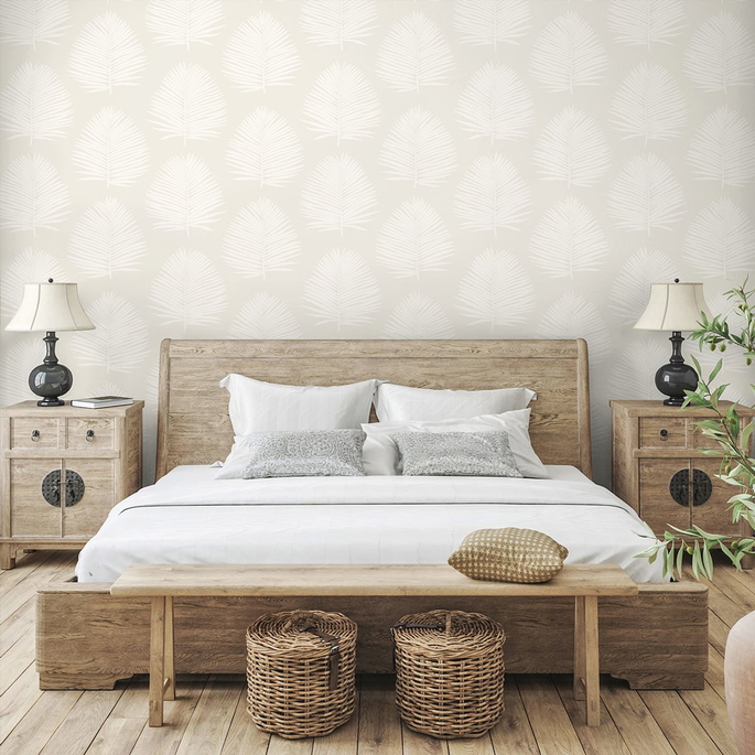 Seabrook Designs Island Palm Alabaster Wallpaper image 2 of 2