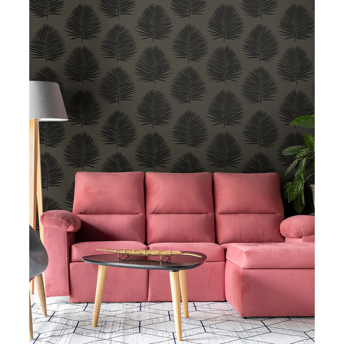 Seabrook Designs Island Palm Lava Rock Wallpaper image 2 of 2