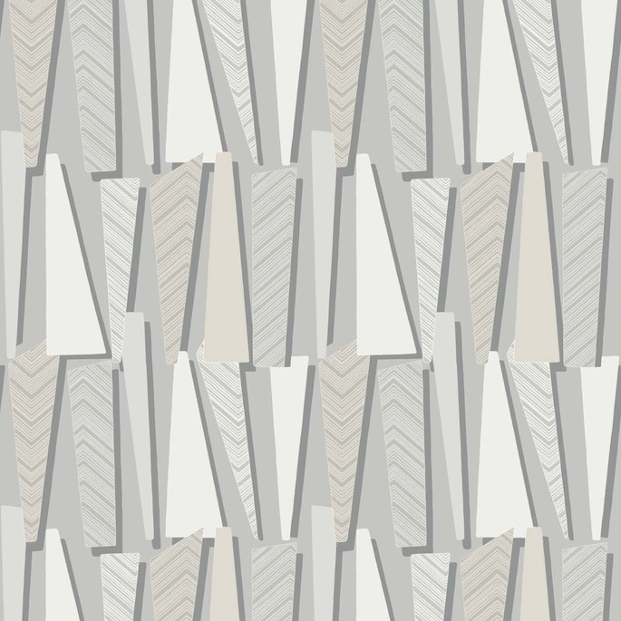Seabrook Designs Geometric Shadows Stone Wallpaper image 1 of 2