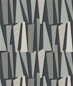 Seabrook Designs Geometric Shadows Onyx Wallpaper