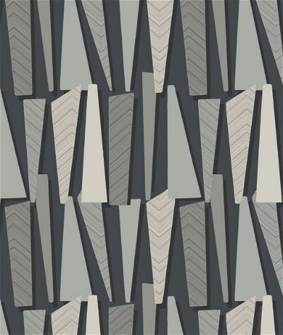 Seabrook Designs Geometric Shadows Onyx Wallpaper