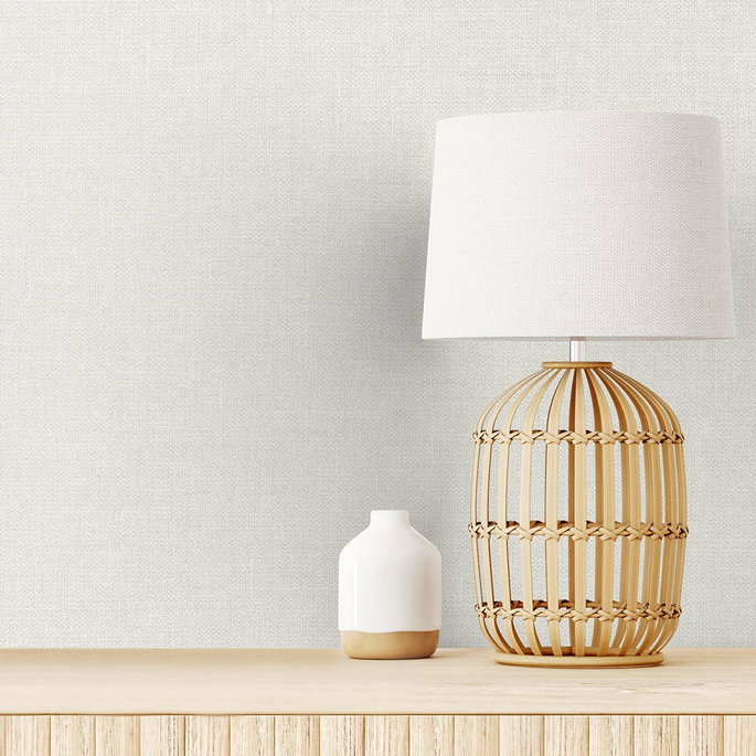 Seabrook Designs Soft Linen Bleached Linen Wallpaper image 2 of 2