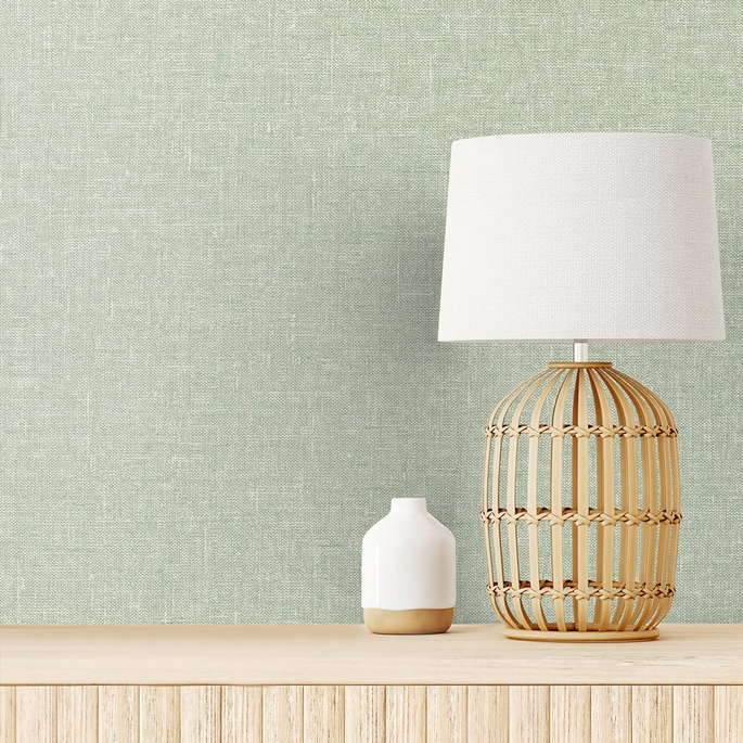Seabrook Designs Soft Linen Sage Wallpaper image 2 of 2