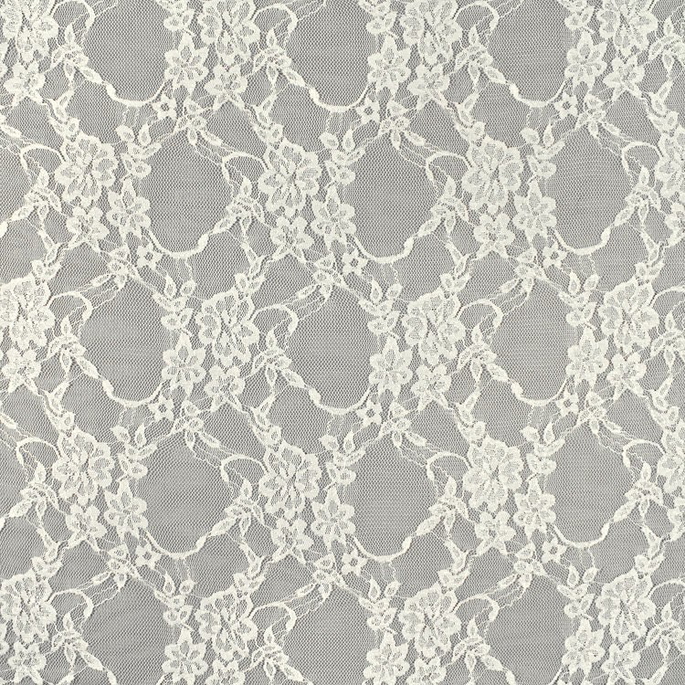 Ivory Stretch Lace Fabric image 1 of 2